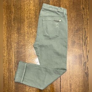 ‼️LAST CHANCE‼️NWOT  7 For All Man Kind Distressed Olive Green Denim Jeans